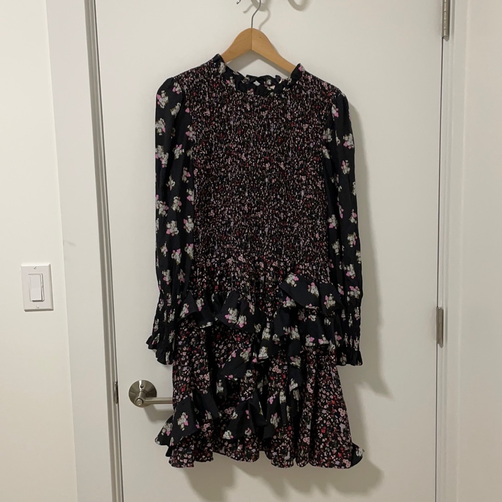 Rebecca Taylor 100% silk Ruffle Dress